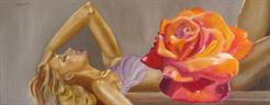 tn_Donna sdraita con  rosa 70x40